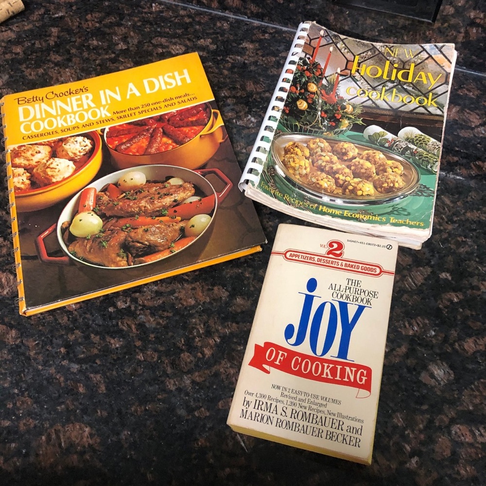 Vintage Cookbooks Joy of Cooking Vol 2 Home EC & Betty Crocker Lot of 3 Books
